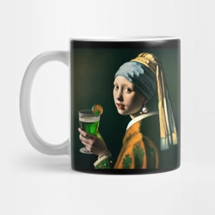 St. Paddy's Pearl: Girl with a Pearl Earring St. Patrick's Day Celebration Mug